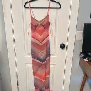 AFRM Multicolor Geometric Midi Dress